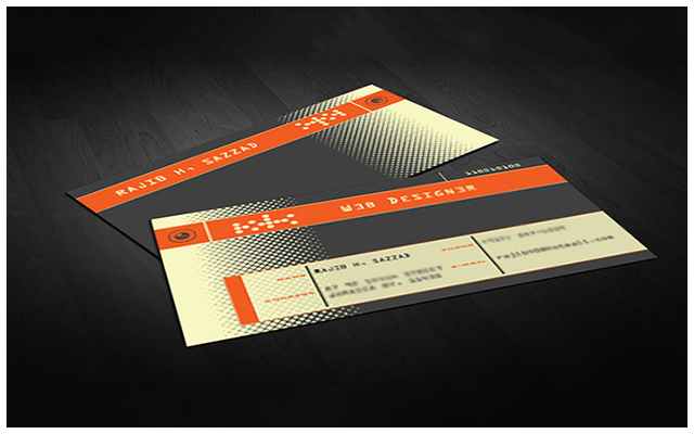 Business Card, Orange Business Card